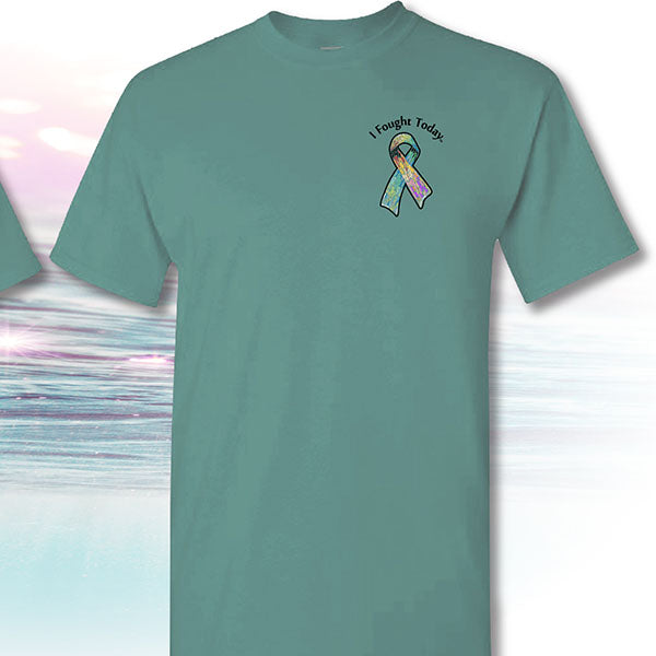 I Fought Today Ribbon Cow Cancer Ribbons T-Shirt