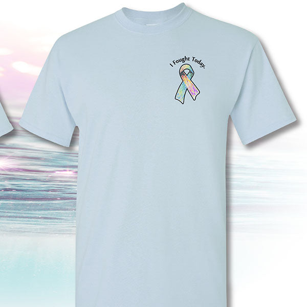 I Fought Today Ribbon Pigs Cancer Ribbons T-Shirt