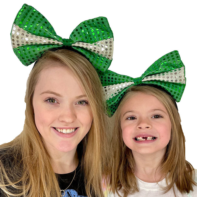 IRISH ST.PATRICK'S BIG BOW HEADBAND 2 PACK