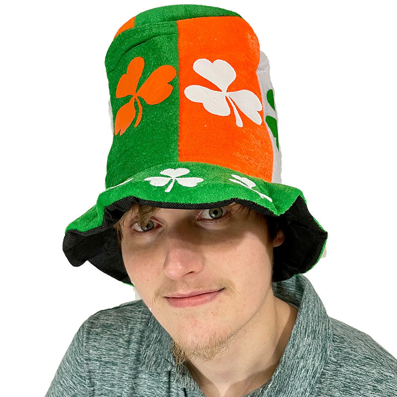 IRISH ST.PATRICK'S MULTI COLOR SHAMROCK TOP HAT