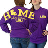 Louisiana LSU Tigers Women&#39;s Home Spirit Jersey Long Sleeve Oversized Top Shirt - SimplyCuteTees