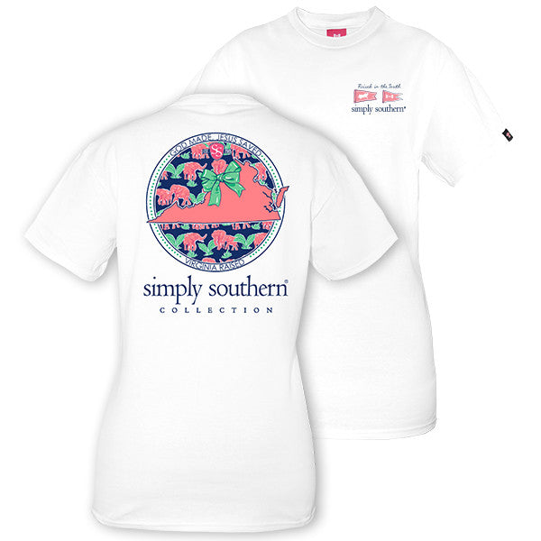 SALE Simply Southern God Made Jesus Saved Virginia Raised T-Shirt