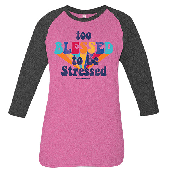SALE Simply Southern Vintage Collection Too Blessed Long Sleeve T-Shirt