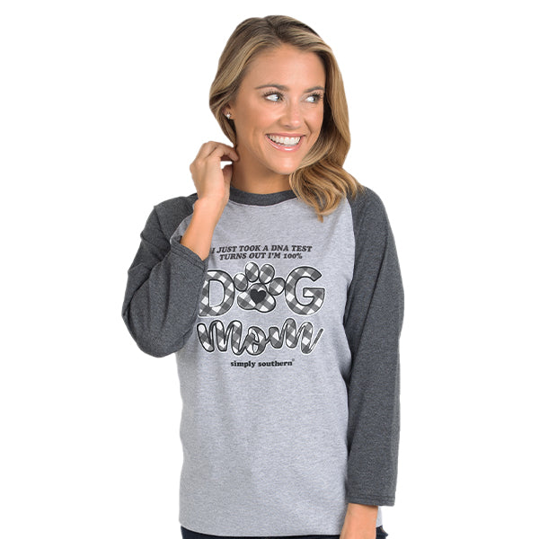 SALE Simply Southern Vintage Collection 100% Dog Mom Long Sleeve T-Shirt
