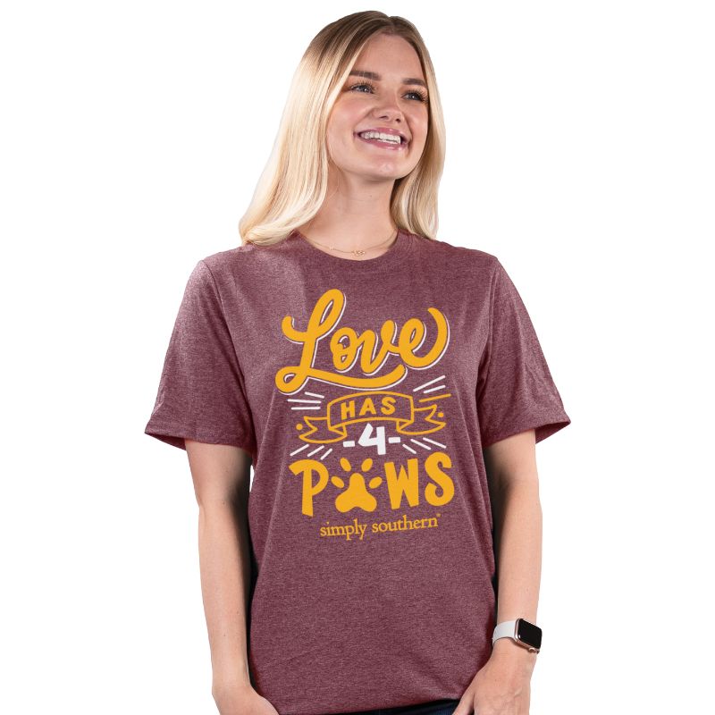 SALE Simply Southern Vintage Collection Love Has 4 Paws T-Shirt