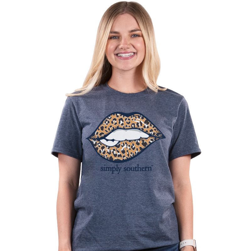 SALE Simply Southern Vintage Collection Leopard Lips T-Shirt