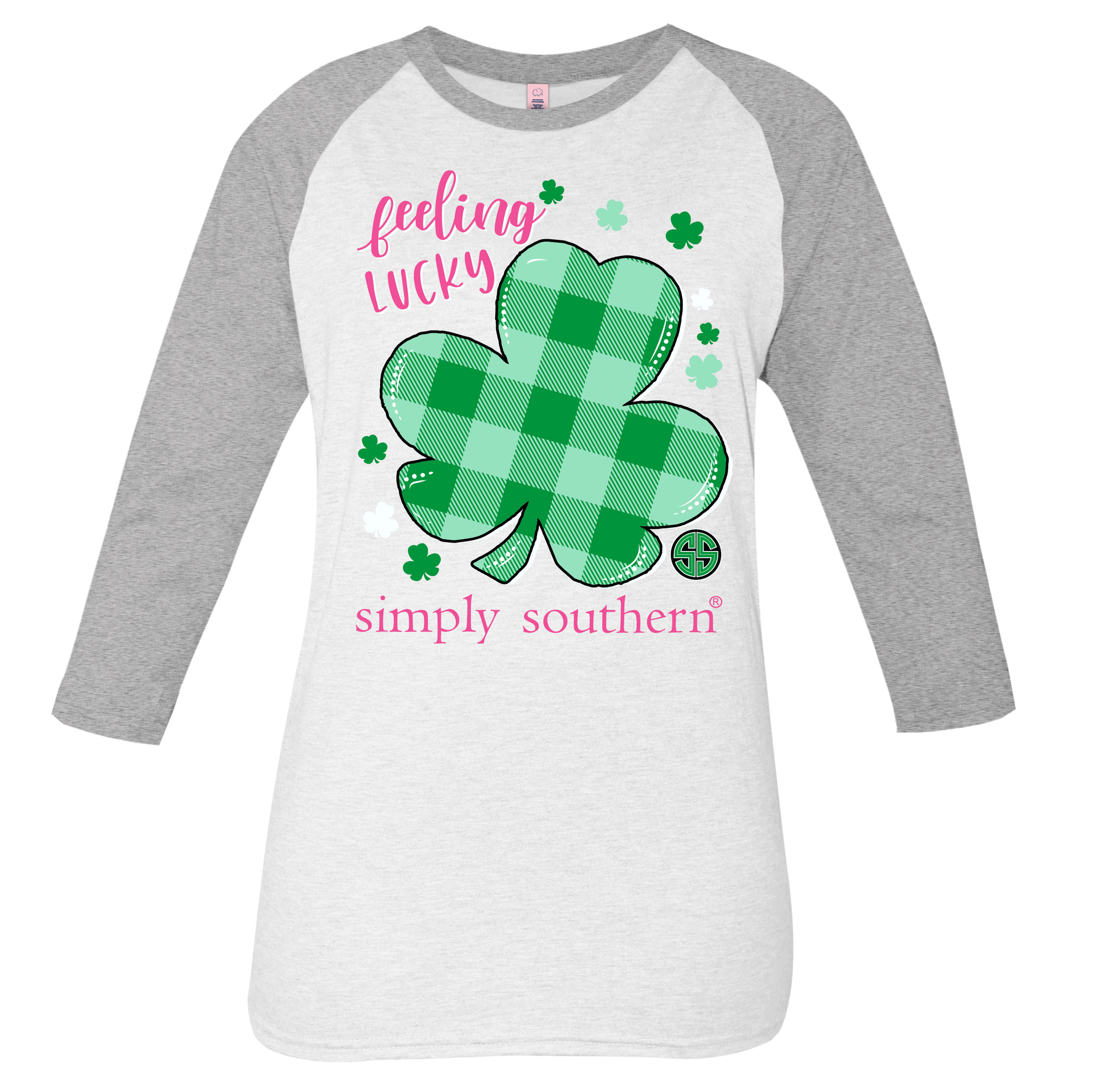 Simply Southern Vintage Collection Preppy Feeling Lucky Irish Long Sleeve T-Shirt