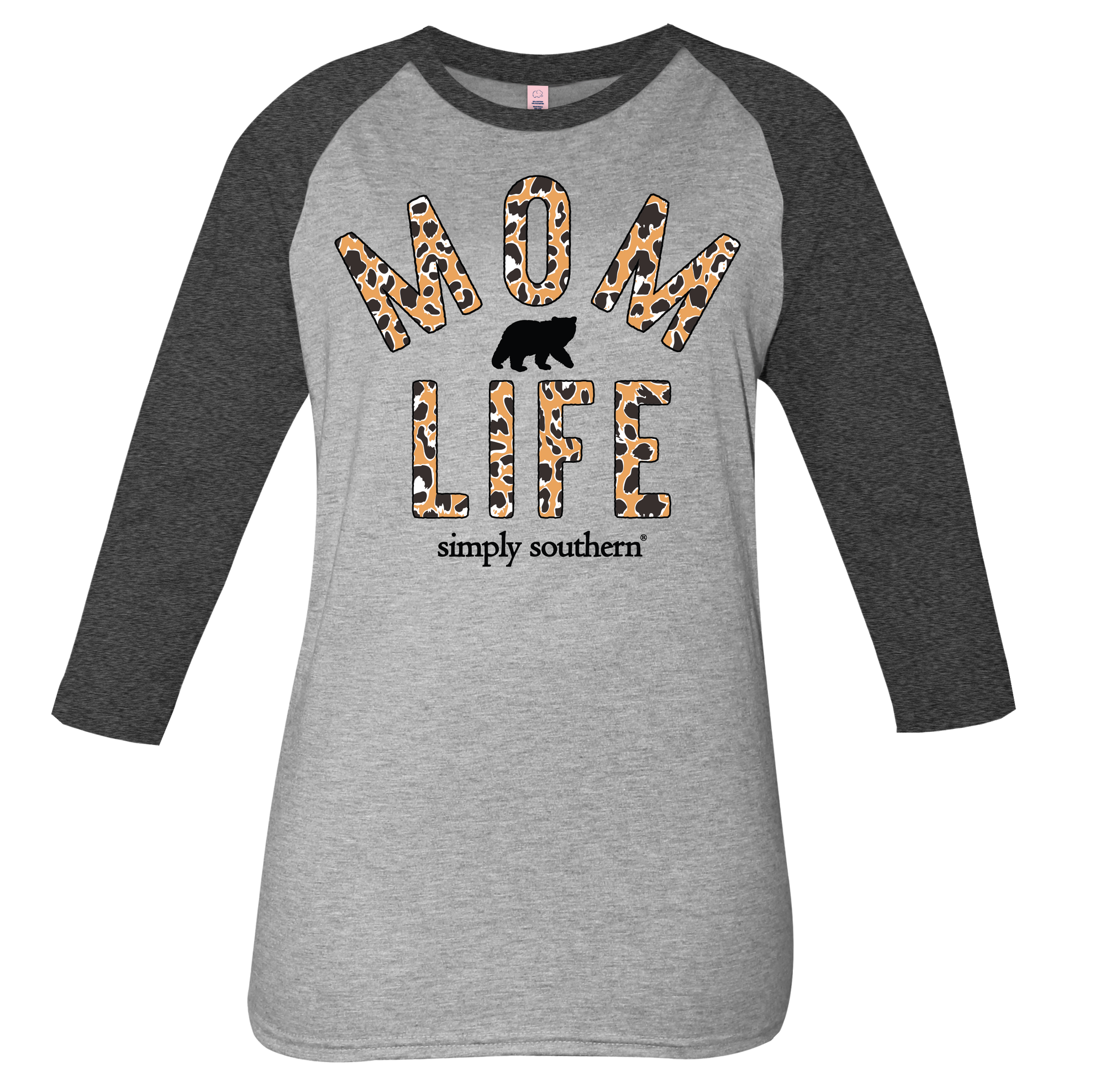 Simply Southern Vintage Collection Leopard Mom Life Long Sleeve T-Shirt