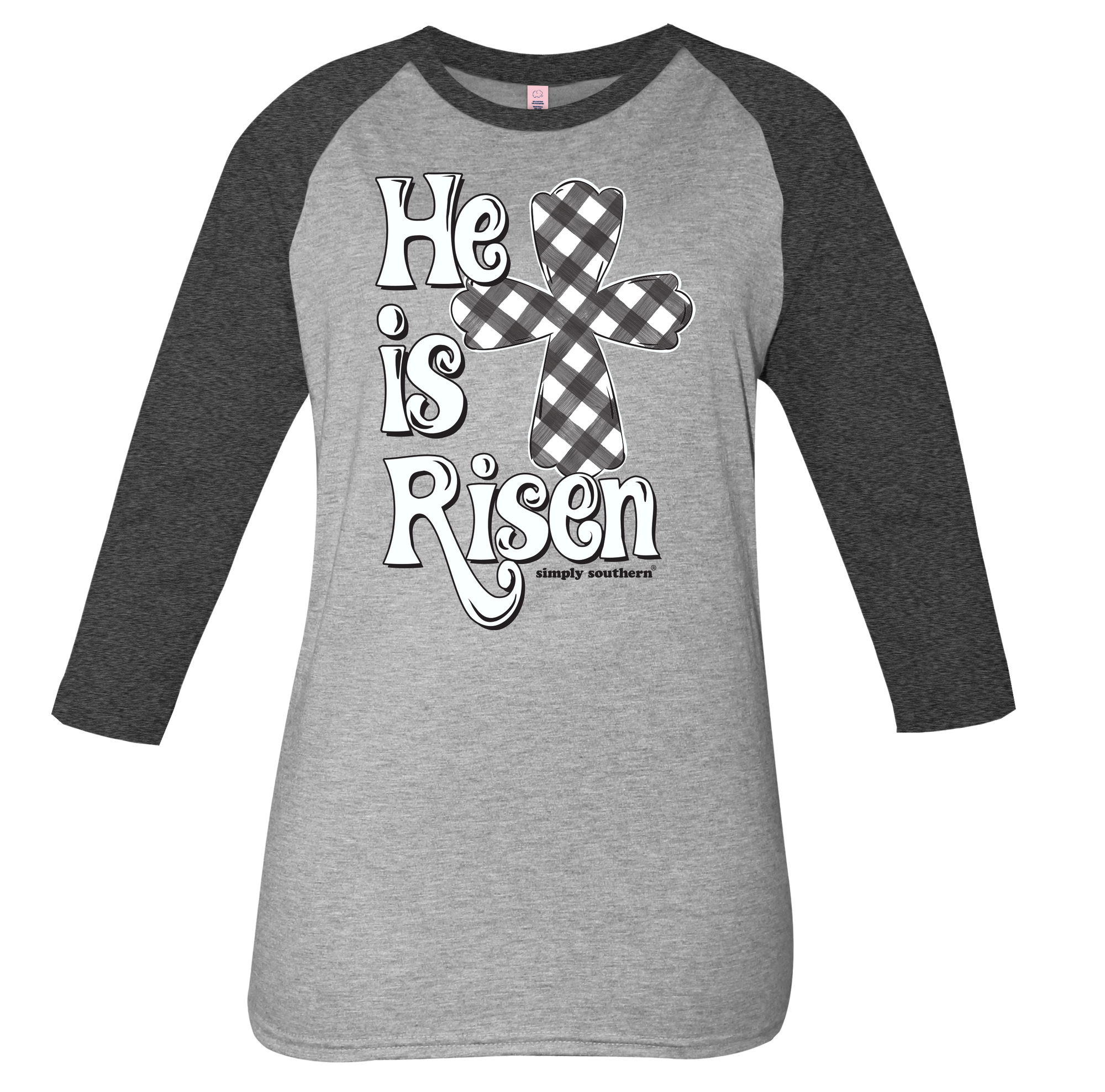 Simply Southern Vintage Collection Easter He Is Risen Cross Long Sleeve T-Shirt