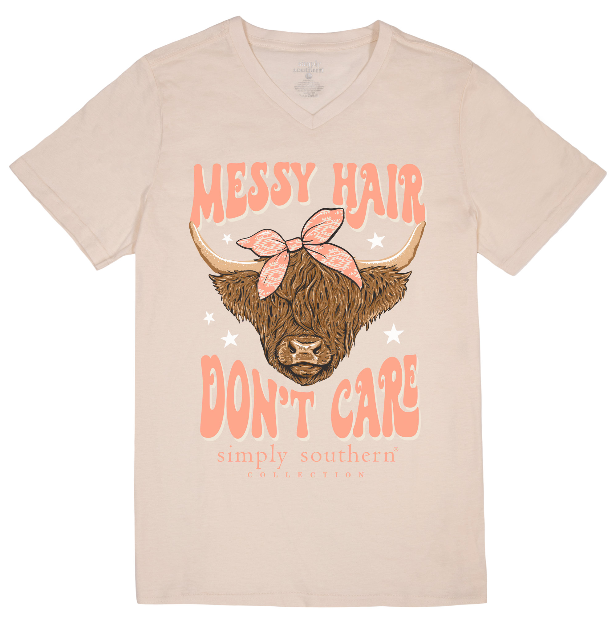 SALE Simply Southern Messy Hair V-Neck Collection T-Shirt
