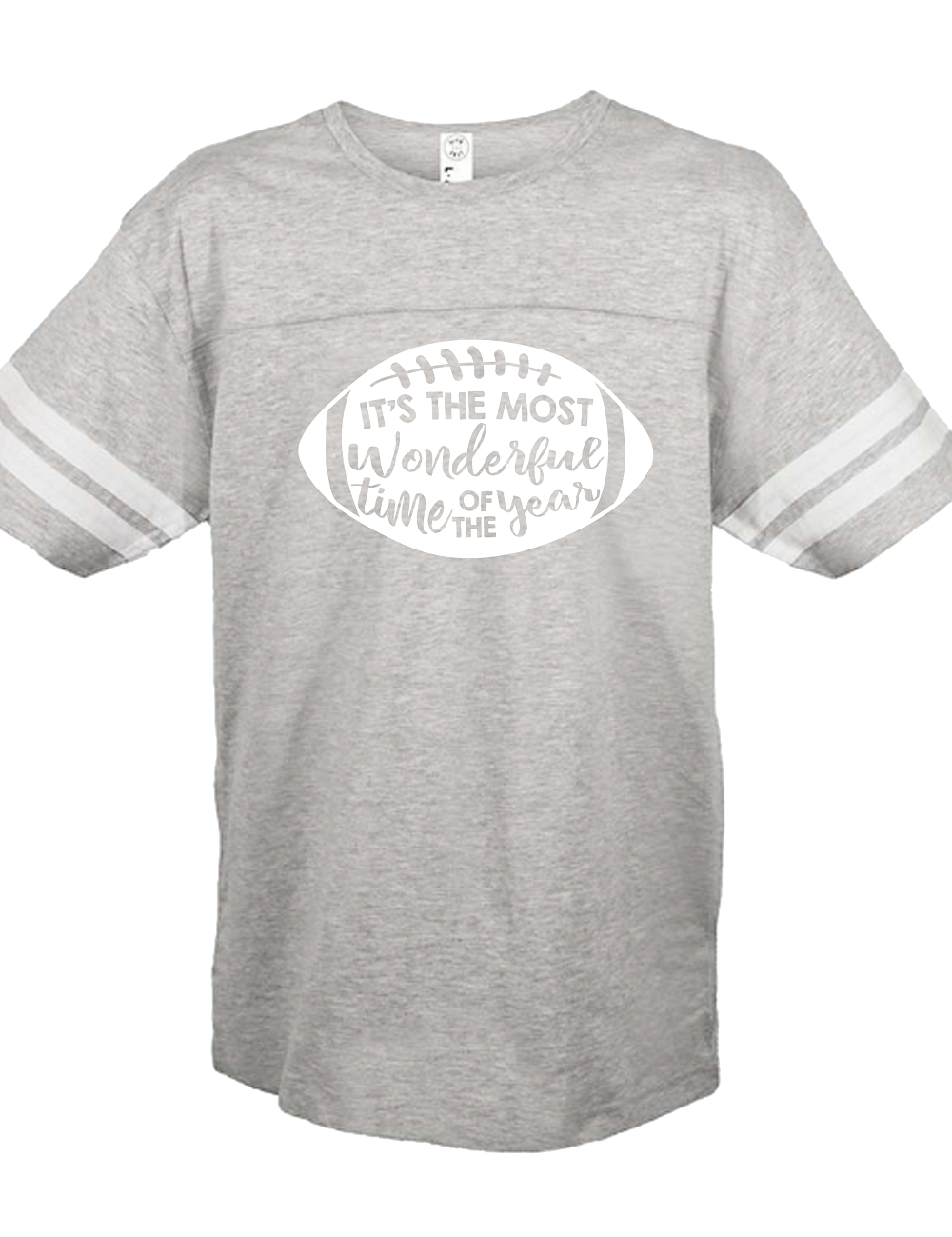Sassy Frass Most Wonderful Time of the Year Football Season Gray Vintage Jersey Girlie Bright T Shirt - SimplyCuteTees