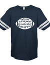 Sassy Frass Most Wonderful Time of the Year Football Season Navy Vintage Jersey Girlie Bright T Shirt - SimplyCuteTees