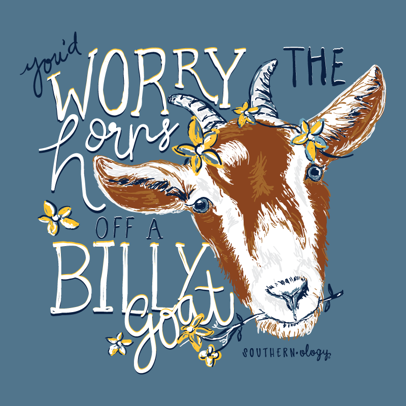 Southernology Worry the Horns off a Billy Goat Comfort Colors Long Sleeve T-Shirt