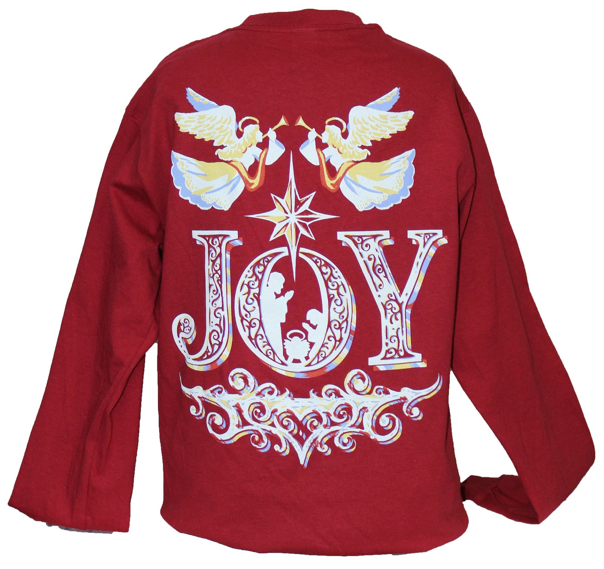 SALE Southern Attitude Preppy Joy Holiday Long Sleeve Red T-Shirt