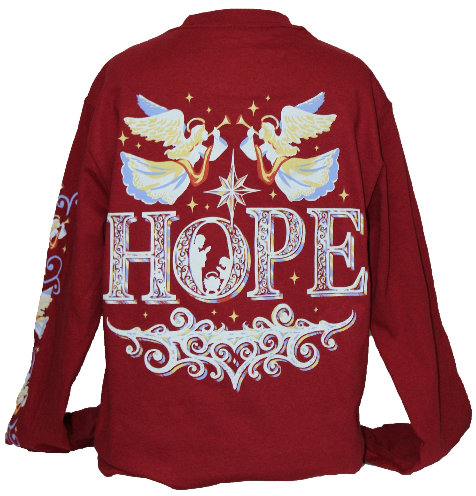 SALE Southern Attitude Preppy Hope Holiday Red Long Sleeve T-Shirt