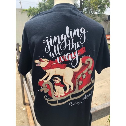 Southern Attitude Preppy Jingle All The Way Holiday T-Shirt