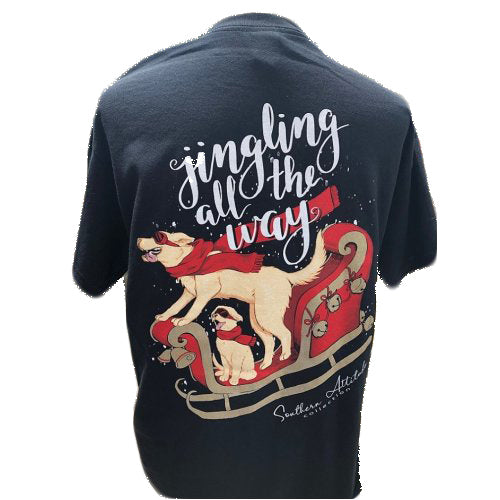 Southern Attitude Preppy Jingle All The Way Holiday T-Shirt
