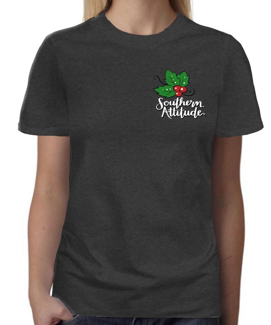 Southern Attitude Santa Naughty List Christmas T-Shirt