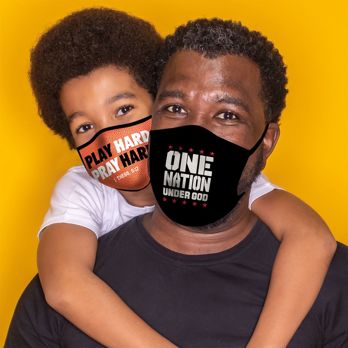 Kerusso Kids Play Hard Pray Hard Basketball Youth Protective Fashion Mask