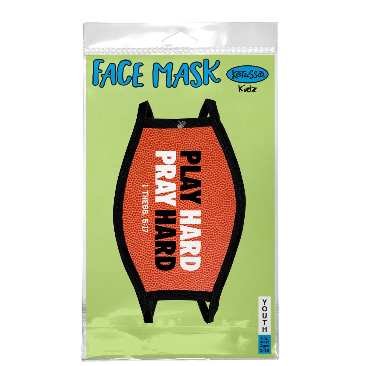 Kerusso Kids Play Hard Pray Hard Basketball Youth Protective Fashion Mask