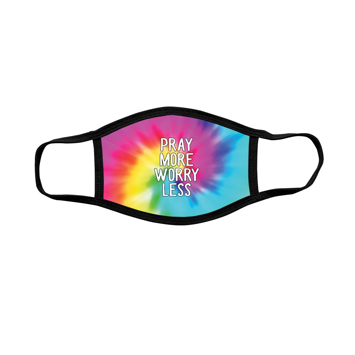 Kerusso Kids Pray More Worry Less Tie Dye Youth Protective Fashion Mask