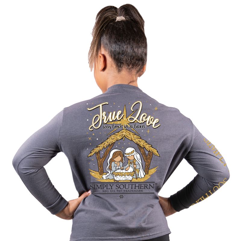 SALE Simply Southern True Love Barn Holiday Long Sleeve T-Shirt