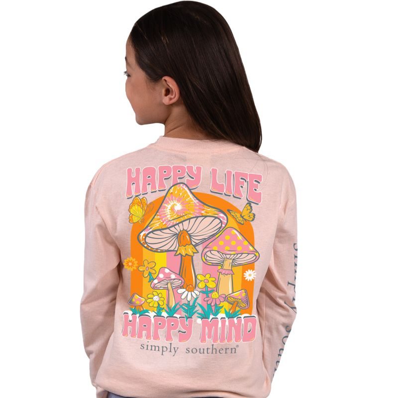 SALE Simply Southern Happy Life Happy Mind Long Sleeve T-Shirt