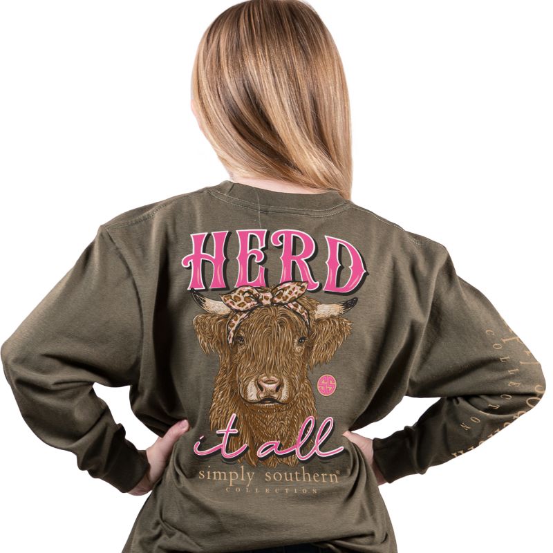 Simply Southern Preppy Herd It All Long Sleeve T-Shirt