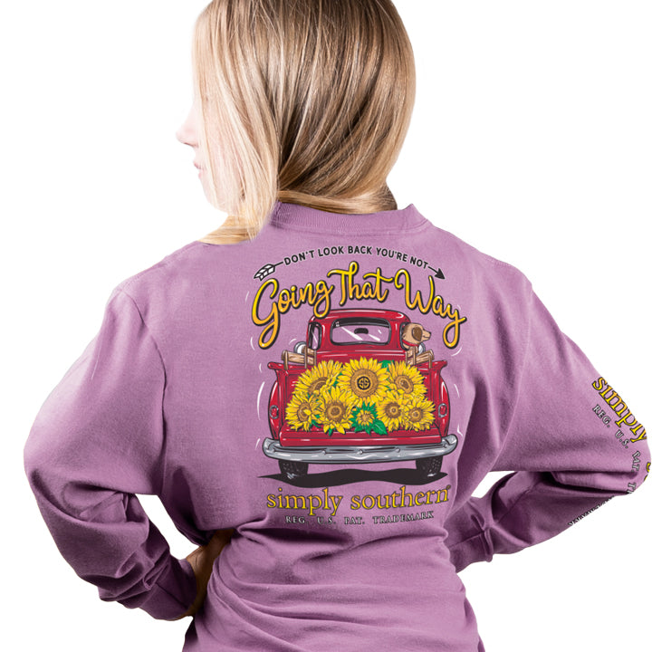 SALE Simply Southern Preppy Look Sunflower Truck Long Sleeve T-Shirt
