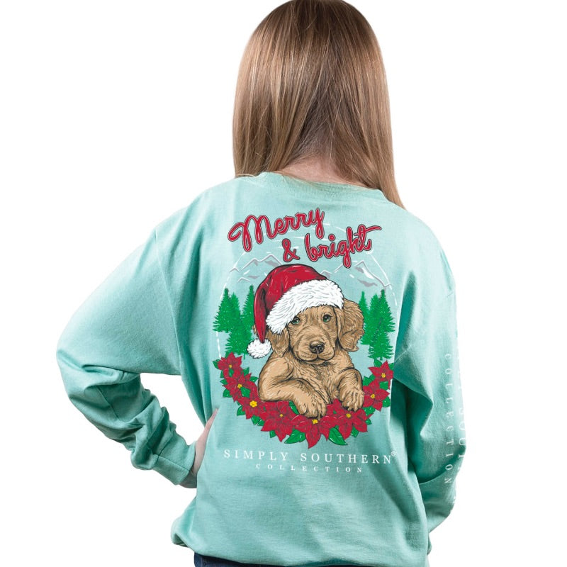 SALE Simply Southern Merry &amp; Bright Holiday Long Sleeve T-Shirt