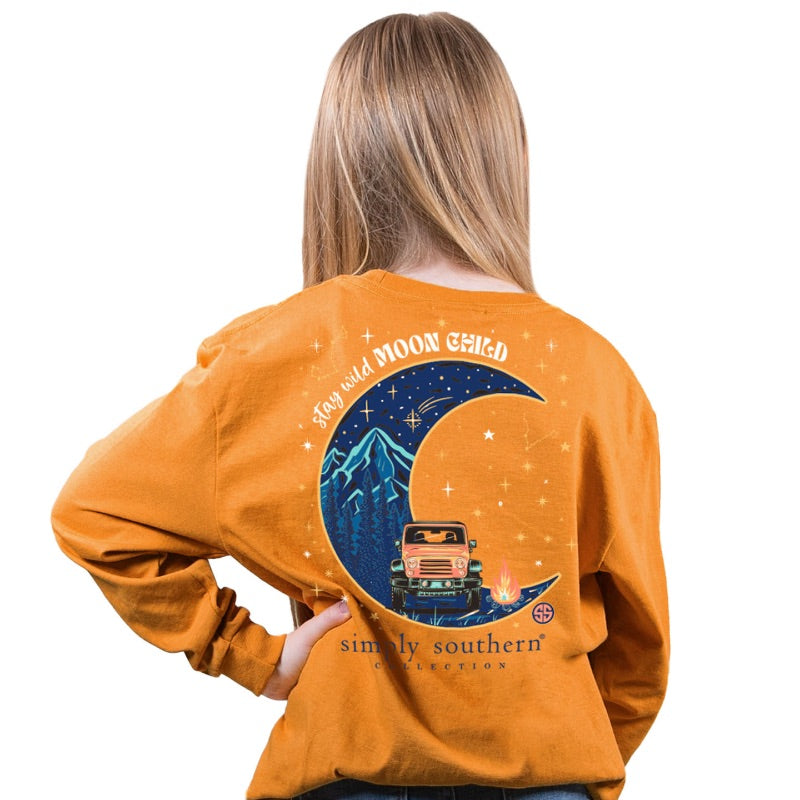 SALE Simply Southern Preppy Moon Child Long Sleeve T-Shirt