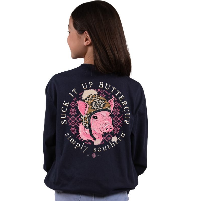 SALE Simply Southern Buttercup Pig Long Sleeve T-Shirt