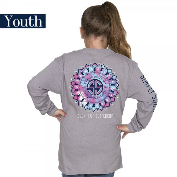 SALE Youth Simply Southern Preppy Suck It Up Buttercup Long Sleeve T-Shirt