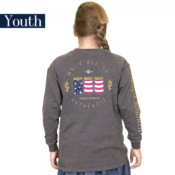 SALE Simply Southern Preppy Yall Authentic USA Mason Long Sleeve T-Shirt