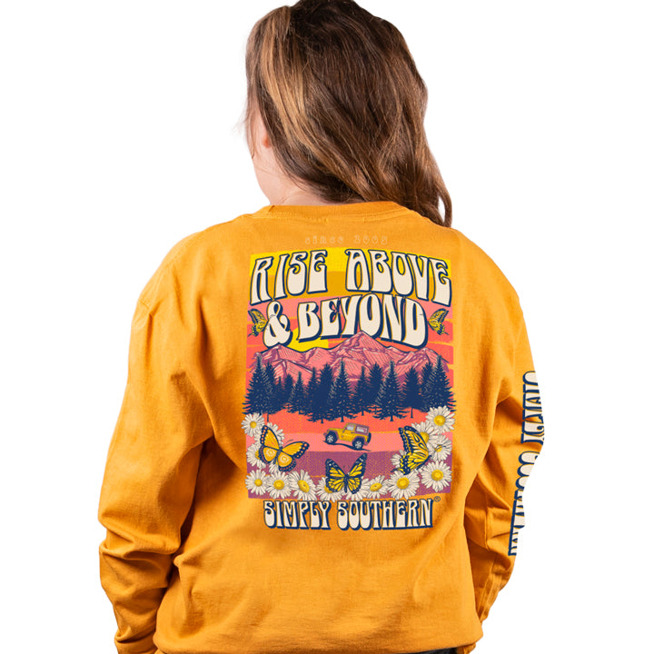 SALE Simply Southern Preppy Rise Above Mountains Long Sleeve T-Shirt