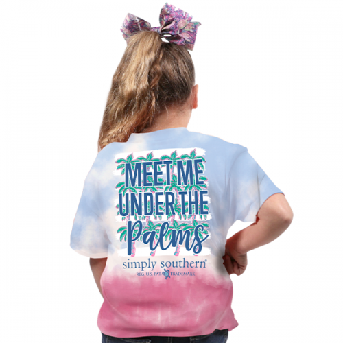 SALE Simply Southern Preppy Meet Me Under The Palms Tie Dye T-Shirt