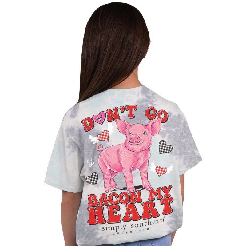 Simply Southern Bacon My Heart Pig Tie Dye T-Shirt