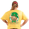 Simply Southern Lucky &amp; Blessed Shamrock Dog Irish T-Shirt