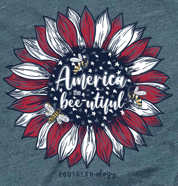 Southernology Statement Collection America the Bee-utiful Canvas T-Shirt
