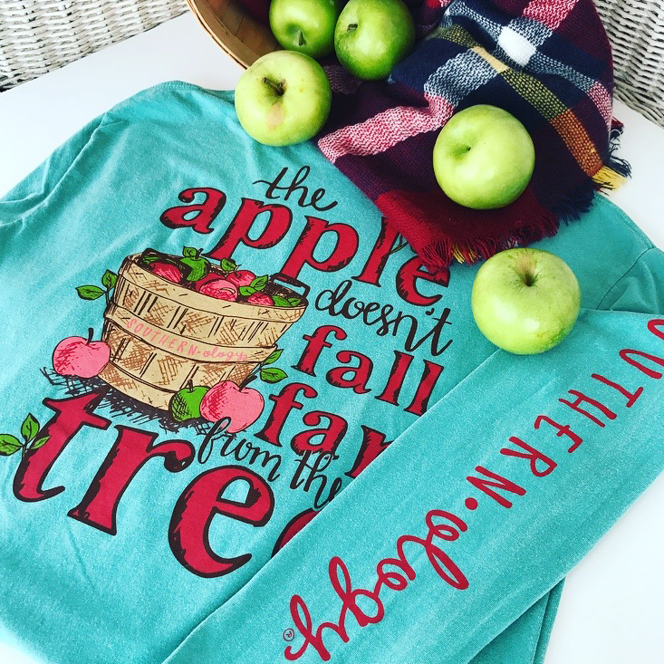 Southernology Apple Tree Comfort Colors Long Sleeve T-Shirt