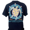 Southern Attitude Preppy Lil Snappy Turtle Navy T-Shirt