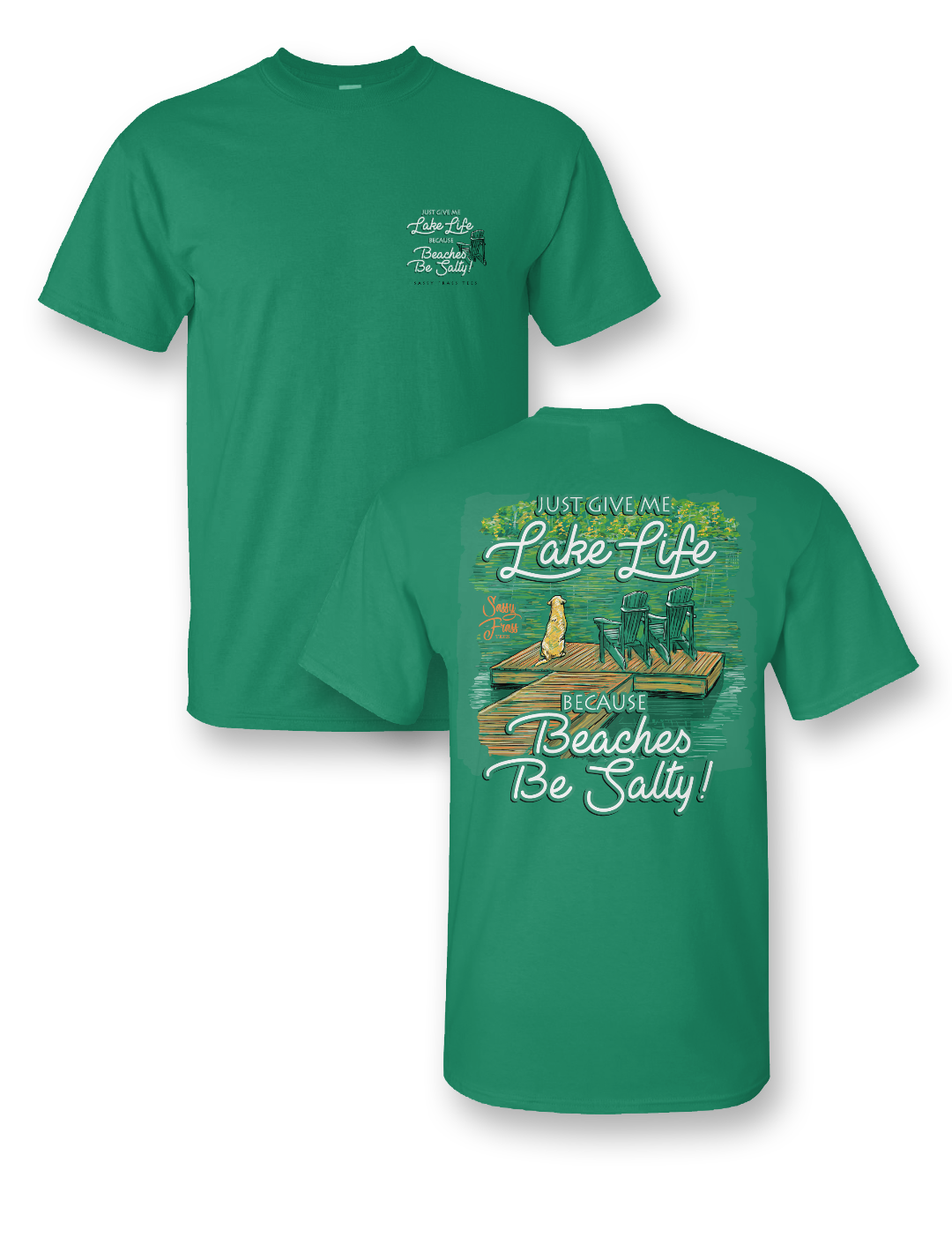 Sassy Frass Lake Life because Beaches Be Salty Comfort Colors Girlie T Shirt