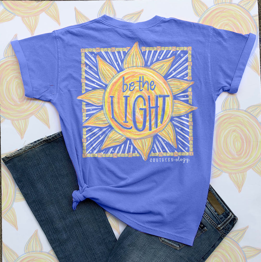 Southernology Be the Light Sun Comfort Colors T-Shirt