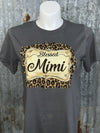 Sassy Frass Blessed Mimi Leopard Front Print Bright Girlie T Shirt