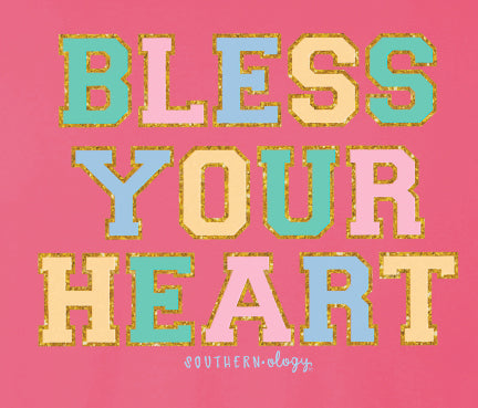 Southernology Block Bless Your Heart Comfort Colors Long Sleeve T-Shirt