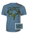 Country Life Outfitters Blue Camo Realtree Deer Skull Head Hunt Vintage Unisex Bright T Shirt - SimplyCuteTees