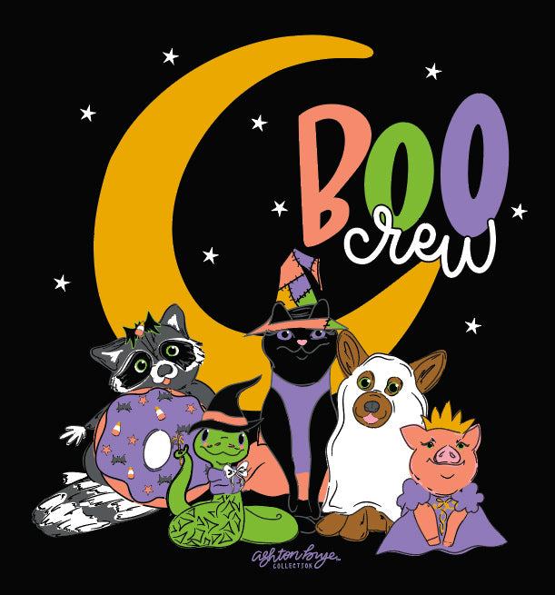 Southernology Ashton Brye Boo Crew Halloween Comfort Colors T-Shirt