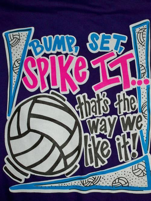 Southern Chics Funny Bump Spike Volleyball Girlie Bright T Shirt