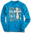 Cherished Girl Pray About it Chevron Cross Girlie Christian Bright Long Sleeve T Shirt - SimplyCuteTees