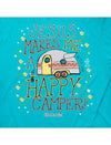 Cherished Girl Jesus Makes me a Happy Camper Christian Girlie Bright T Shirt - SimplyCuteTees
